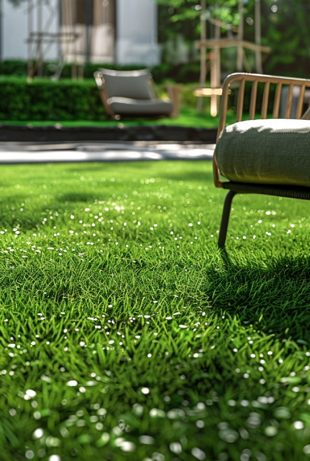 Home with Beautiful Artificial Grass